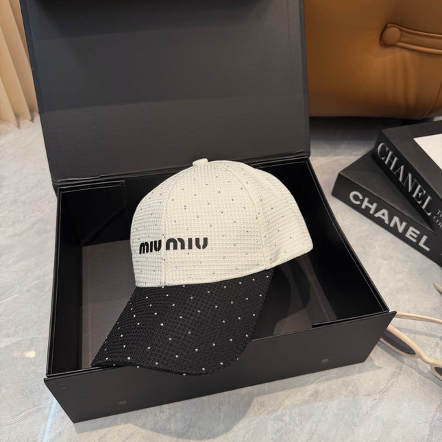 MIUMIU 26S CRYSTAL BASEBALL CAP 345271