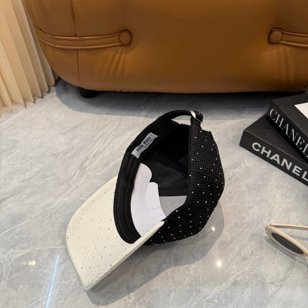 MIUMIU 26S CRYSTAL BASEBALL CAP 345272