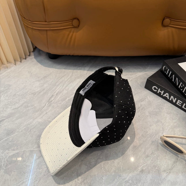 MIUMIU 26S CRYSTAL BASEBALL CAP 345272