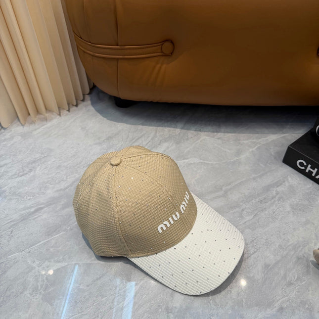 MIUMIU 26S CRYSTAL BASEBALL CAP 345273