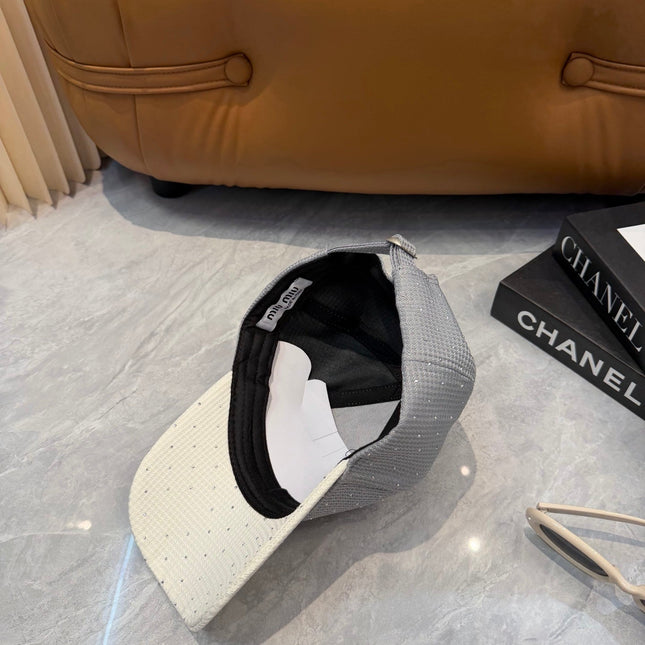 MIUMIU 26S CRYSTAL BASEBALL CAP 345274