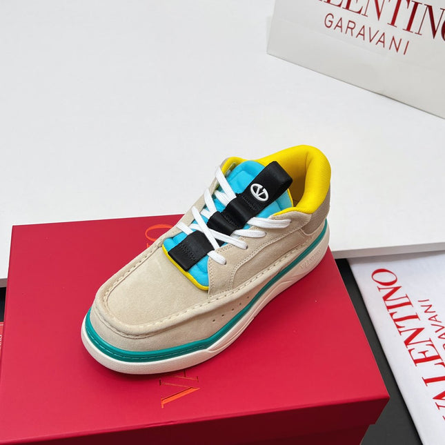 VALENTINO 25S RUNBOOT SNEAKERS IN MULTICOLOR LAMBSKIN