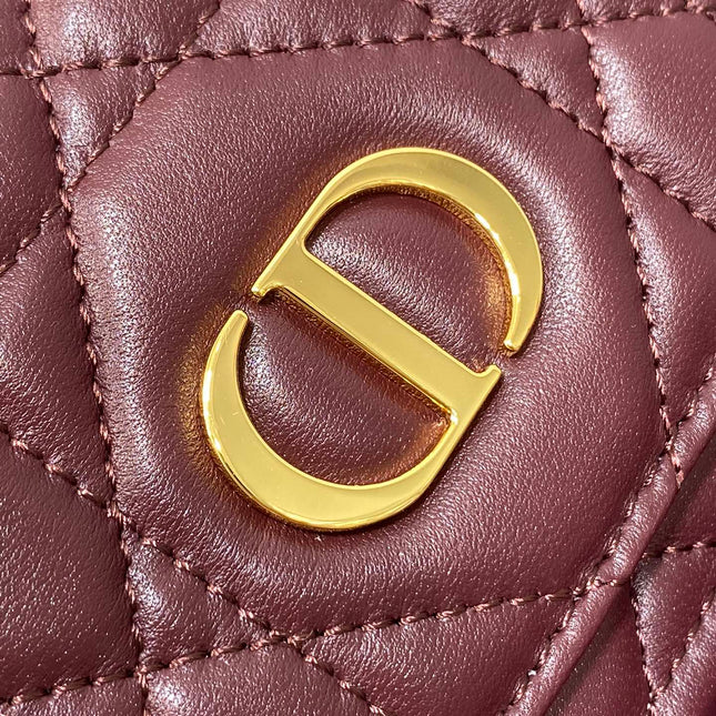 SMALL 20 CARO BACKPACK IN PLUM PURPLE MACROCANNAGE LAMBSKIN