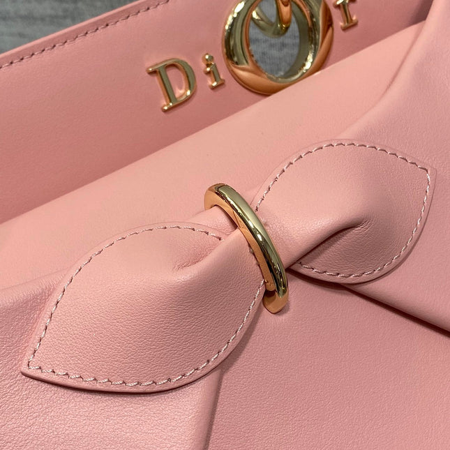 DIOR CIGALE BAG 28 IN PINK CALFSKIN GOLD HARDWARE