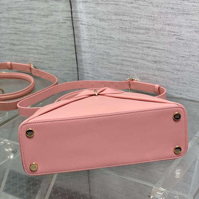 DIOR CIGALE BAG 28 IN PINK CALFSKIN GOLD HARDWARE