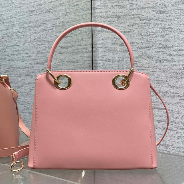 DIOR CIGALE BAG 28 IN PINK CALFSKIN GOLD HARDWARE