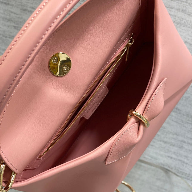 DIOR CIGALE BAG 28 IN PINK CALFSKIN GOLD HARDWARE