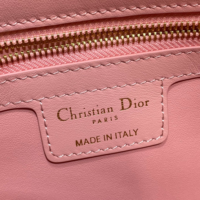 DIOR CIGALE BAG 28 IN PINK CALFSKIN GOLD HARDWARE