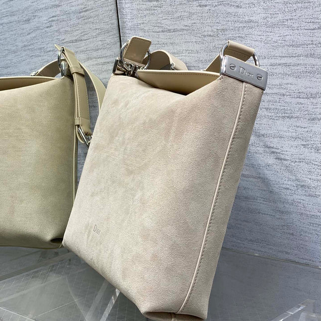 DIOR 26S MEDIUM BAG 31 IN BEIGE SUEDE