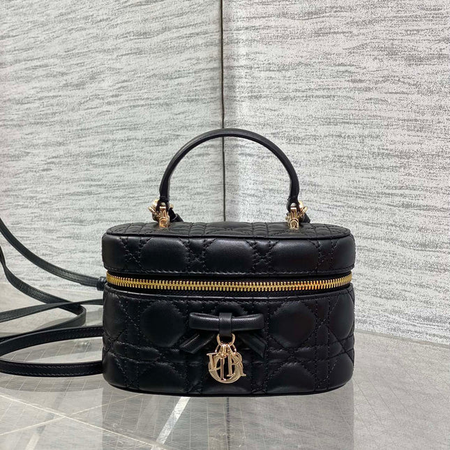 DIOR 26S MINI VANITY 17 IN BLACK LAMBSKIN