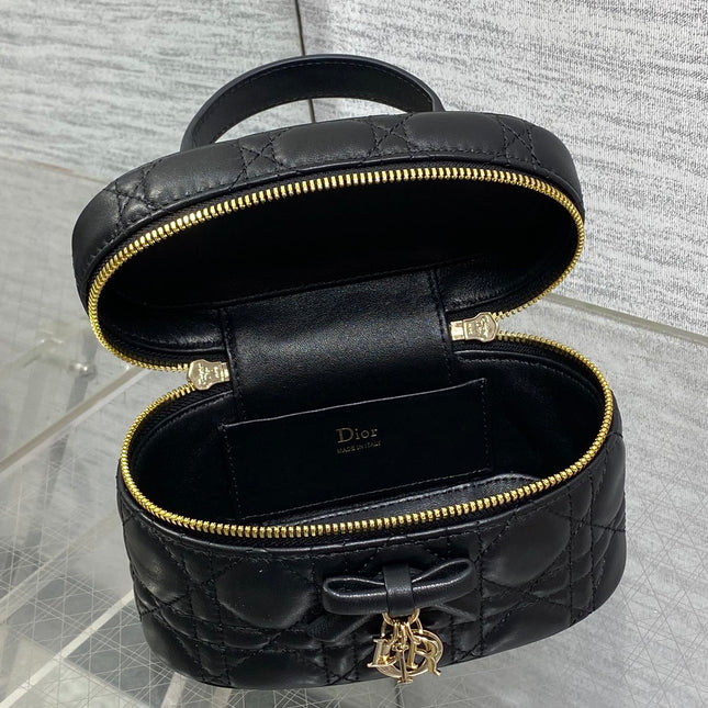 DIOR 26S MINI VANITY 17 IN BLACK LAMBSKIN