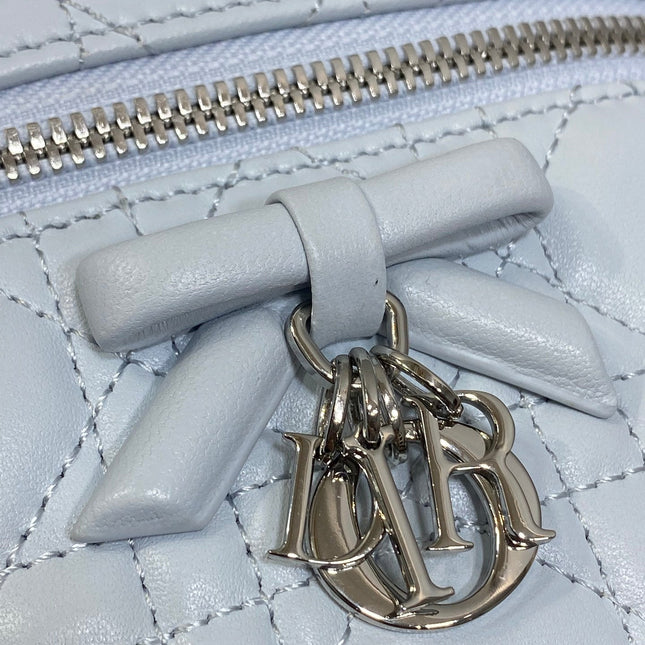 DIOR 26S MINI VANITY 17 IN LIGHT GREY LAMBSKIN