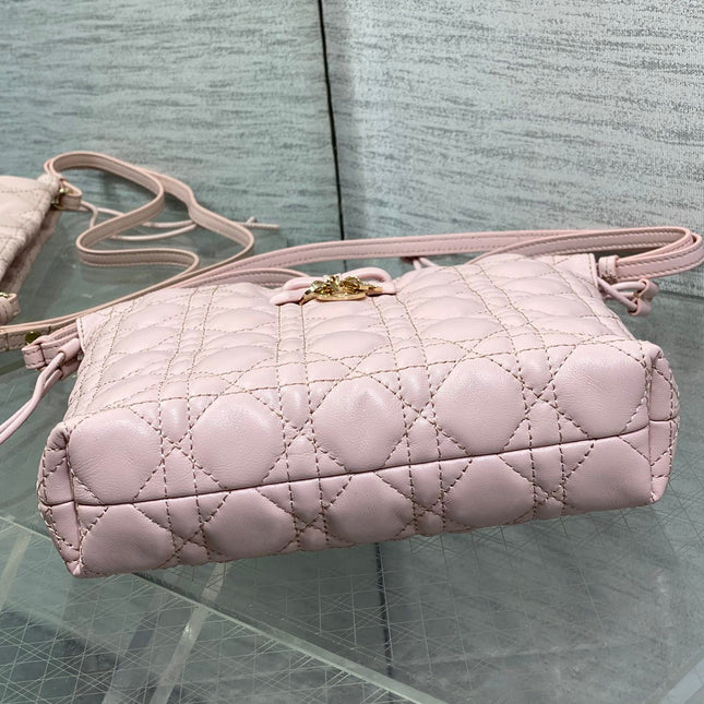 DIOR 26S ADIORABLE BUCKET BAG 20 IN LIGHT PINK LAMBSKIN