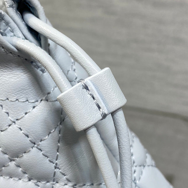 DIOR 26S ADIORABLE BUCKET BAG 20 IN LIGHT BLUE LAMBSKIN