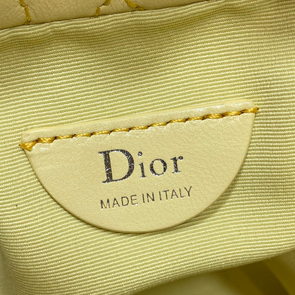 DIOR 26S ADIORABLE BUCKET BAG 20 IN YELLOW LAMBSKIN