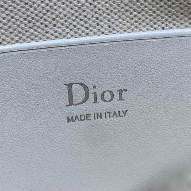 DIOR 26S PROMENADE BAG 22 IN BEIGE OBLIQUE JACQUARD