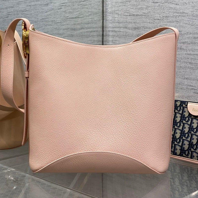 DIOR 26S MEDAILLON BUCKET BAG 26 IN LIGHT PINK CALFSKIN