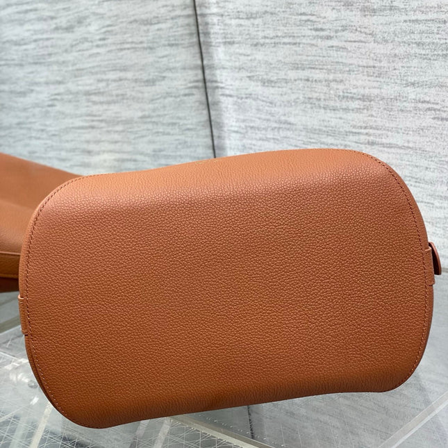 DIOR 26S MEDAILLON BUCKET BAG 26 IN LIGHT BROWN CALFSKIN