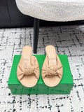 BOTTEGA VENETA 26S TWIST-STRAP HIGH-HEEL SANDALS 50 MM IN BEIGE LAMBSKIN