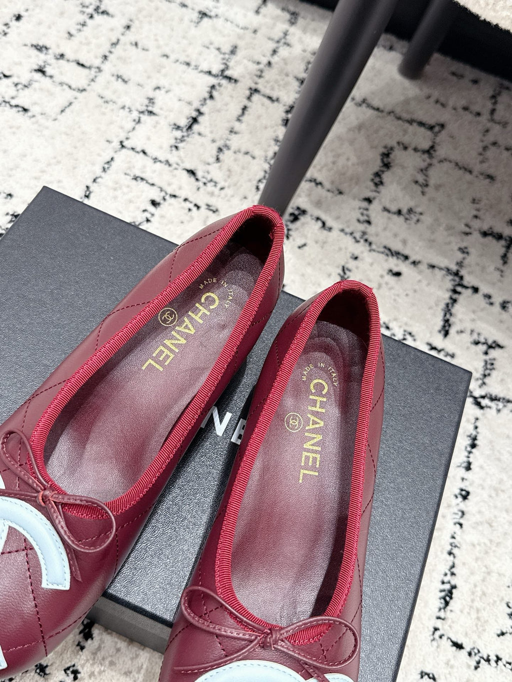 CHANEL 26S HIGH HEELS IN DARK RED LAMBSKIN WITH BOW