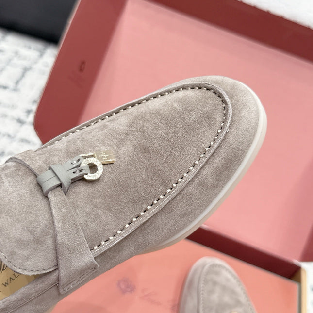 LP 26S SUMMER CHARMS WALK LOAFER IN LIGHT BROWN SUEDE GOLD HARDWARE
