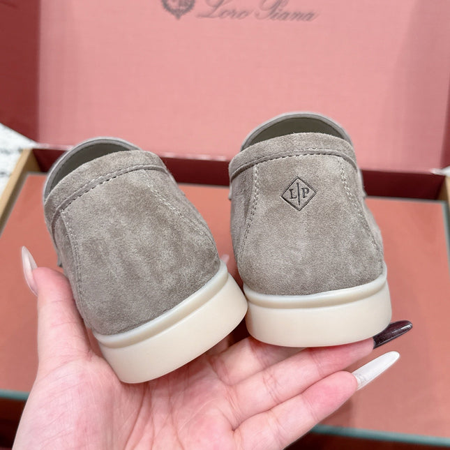 LP 26S SUMMER CHARMS WALK LOAFER IN LIGHT BROWN SUEDE GOLD HARDWARE
