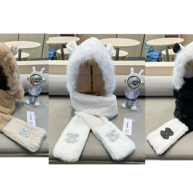 BALACLAVA HAT IN WHITE FLEECE 422223