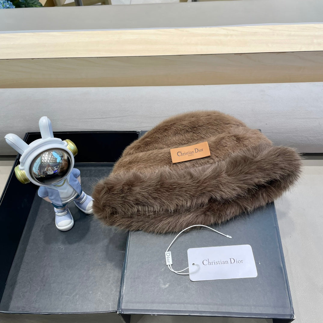 BUCKET HAT IN BROWN MINK FUR 433469