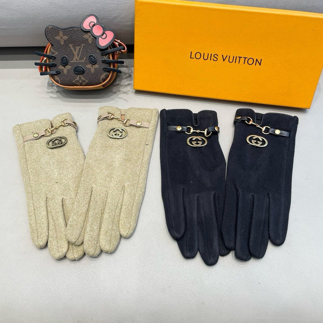 GLOVES IN BLACK CASHMERE 460077
