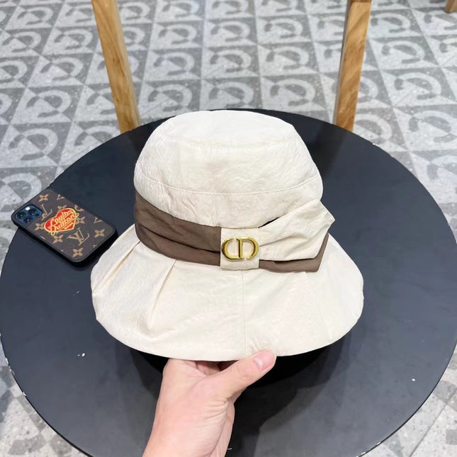 DIOR 26S LOGO BOW BUCKET HAT STYLE 37