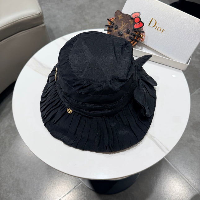 DIOR 26S PLEATED WIDE-BRIM BUCKET HAT STYLE 13