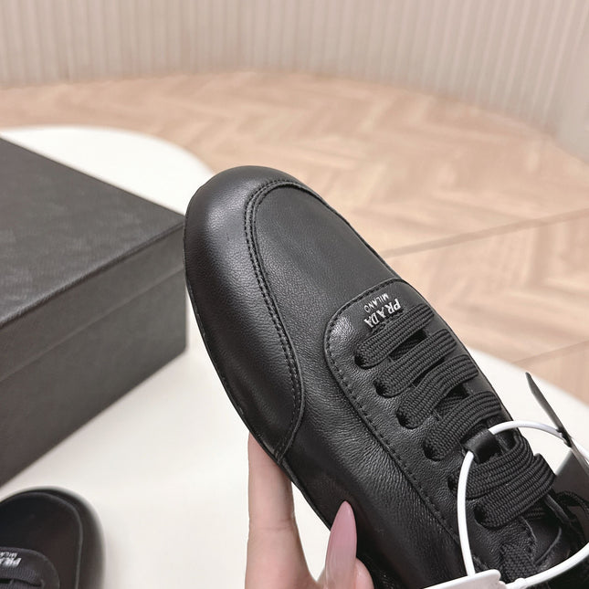 PRADA 26S MARY JANE SHOES IN BLACK CALFSKIN