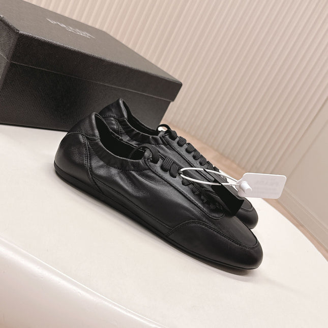 PRADA 26S MARY JANE SHOES IN BLACK CALFSKIN