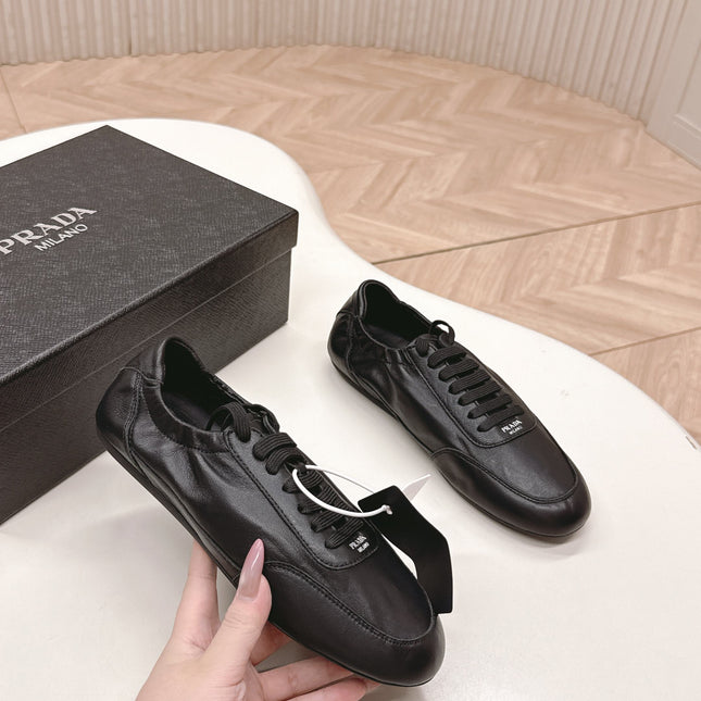 PRADA 26S MARY JANE SHOES IN BLACK CALFSKIN