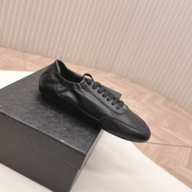 PRADA 26S MARY JANE SHOES IN BLACK CALFSKIN