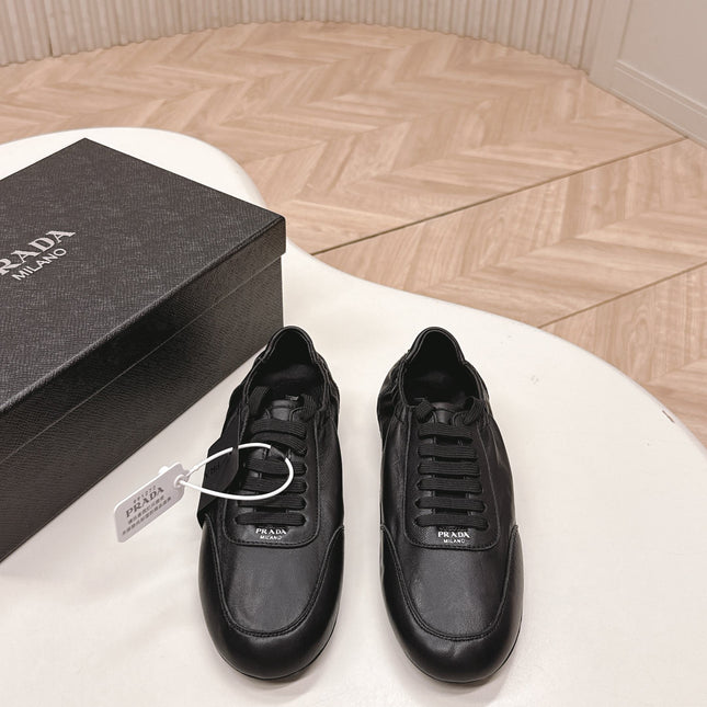 PRADA 26S MARY JANE SHOES IN BLACK CALFSKIN