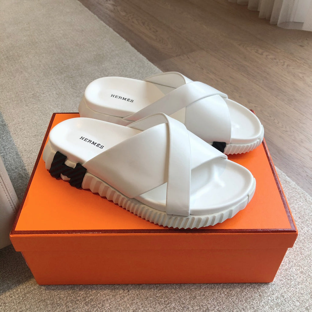 HM INFRA SANDAL WHITE CALFSKIN