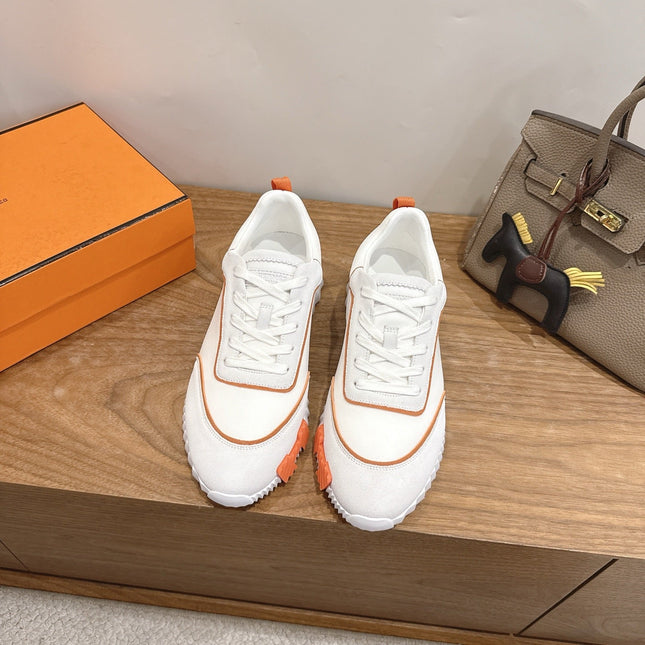 HM 26S SNEAKERS IN WHITE CALFSKIN AND SUEDE