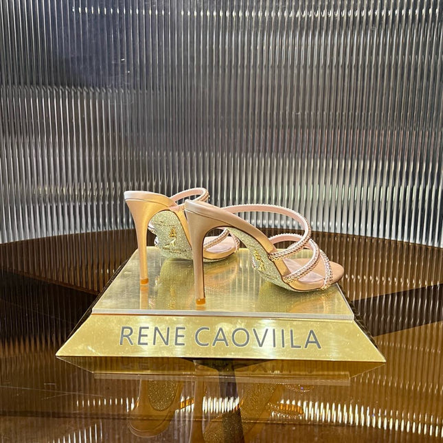 CLEO NUDE SANDAL WITH CRYSTALS 95 MM