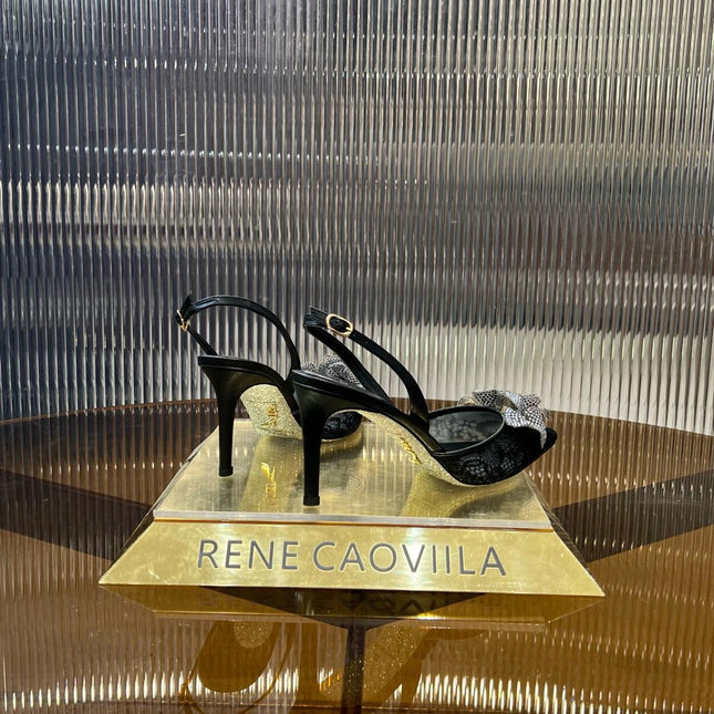 FLORIANE SLINGBACK 80 BLACK LAMBSKIN