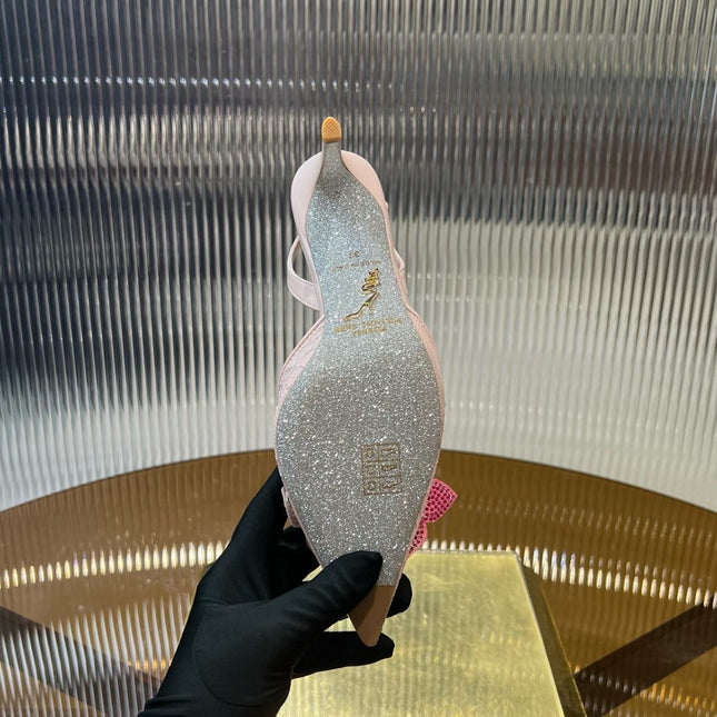 FLORIANE SLINGBACK 80 LIGHT PINK LAMBSKIN