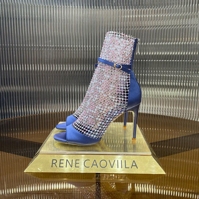 GALAXIA METALLIC ANTHRACITE SANDAL 95 MM CLASSIC BLUE
