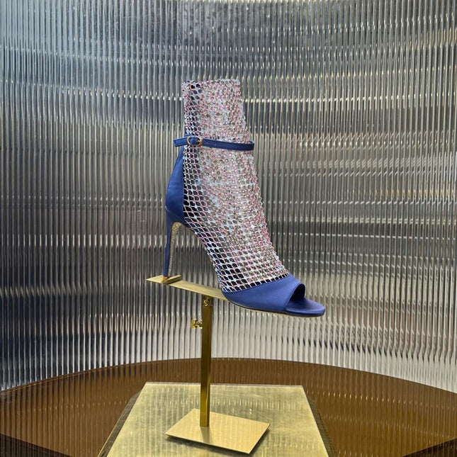GALAXIA METALLIC ANTHRACITE SANDAL 95 MM CLASSIC BLUE