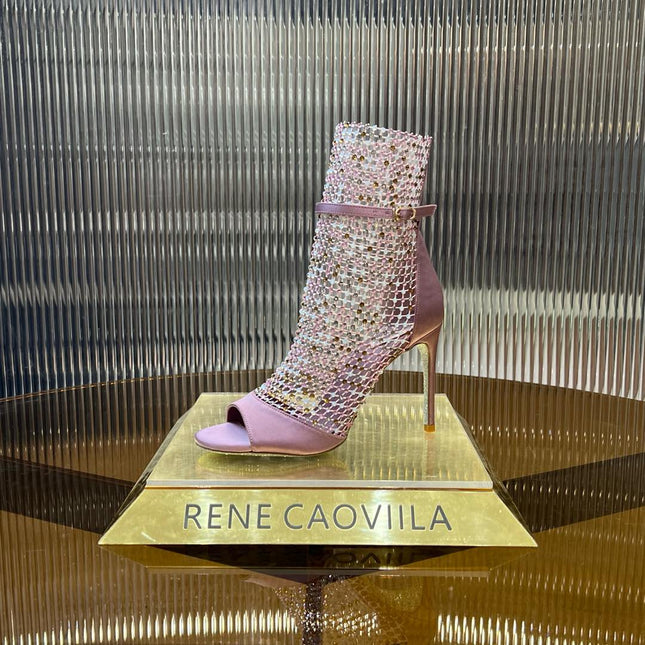 GALAXIA METALLIC ANTHRACITE SANDAL 95 MM TAFFY PINK