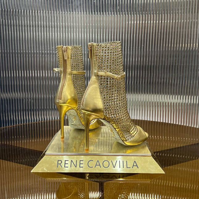 GALAXIA METALLIC ANTHRACITE SANDAL 95 MM GOLD