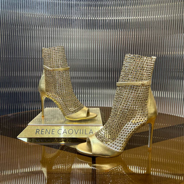 GALAXIA METALLIC ANTHRACITE SANDAL 95 MM GOLD