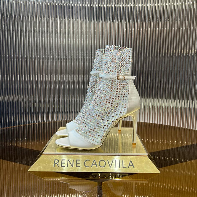 GALAXIA METALLIC ANTHRACITE SANDAL 95 MM WHITE