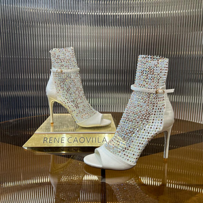 GALAXIA METALLIC ANTHRACITE SANDAL 95 MM WHITE