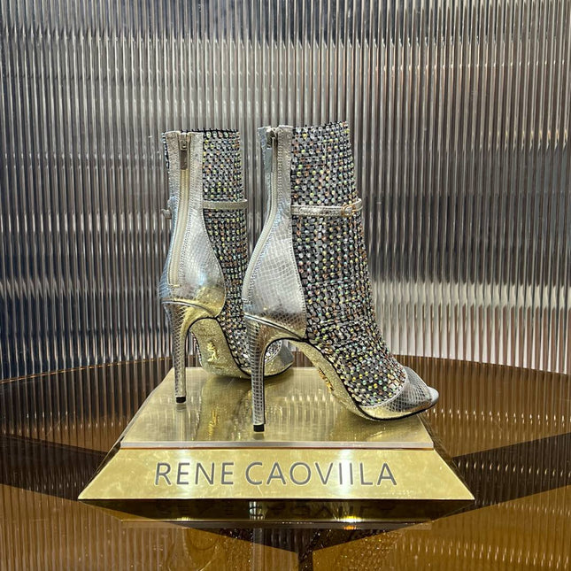 GALAXIA METALLIC ANTHRACITE SANDAL 95 MM SILVER