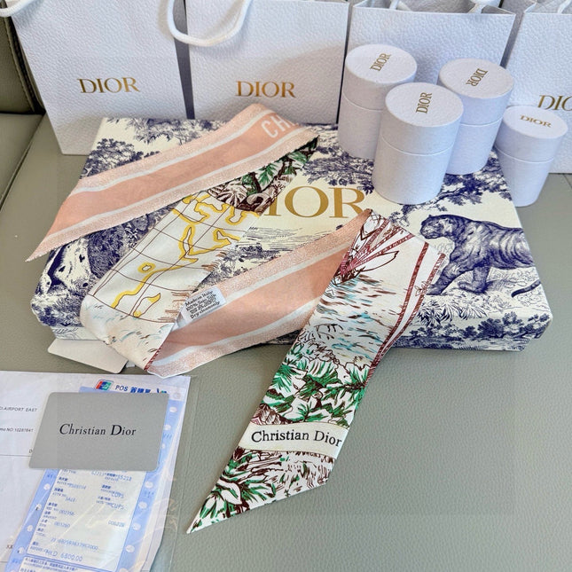 DIOR 26S SCARF 100CM IN SILK 305844